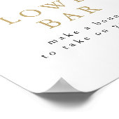 AVA Boho Burgundy Succulent Blume Bar Sign Poster (Ecke)