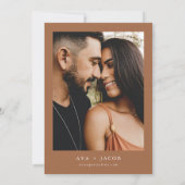 AVA Boho Terracotta Floral Sukkulent Save the Date Einladung (Rückseite)