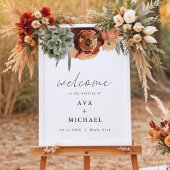 AVA Boho Terracotta & Succulent Wedding Willkommen Poster