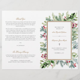 Ava Christlich Wedding Program für Weihnachten