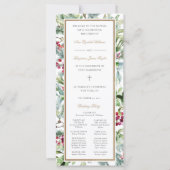 Ava Christmas Greenery Katholic Wedding Program (Vorderseite)