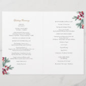 Ava Christmas Greenery Katholic Wedding Program (Rückseite)