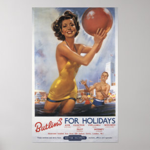 Ava Gardner Look-a-Butlin's Camps Poster
