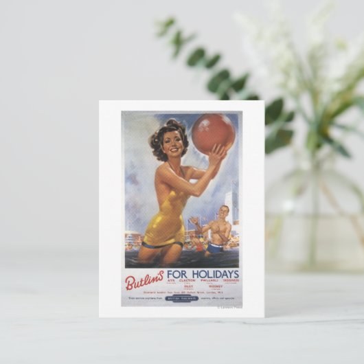 Ava Gardner Look-a-Butlin's Camps Postkarte (Stehend Vorderseite)