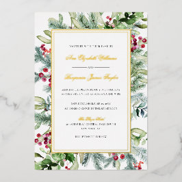 Ava Gold Foil Winter Hochzeit Einladung mit UAWG