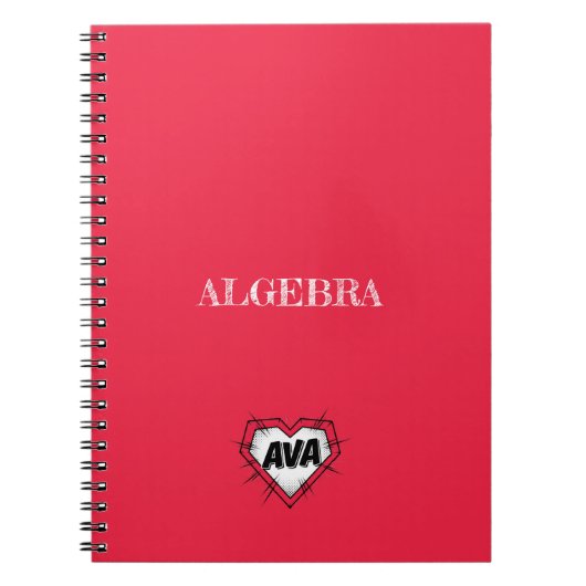 Ava Herz Rosa Notizblock (Vorderseite)