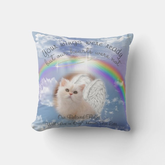 AVA - Himmlischer Himmel mit Rainbow Pet Memorial Kissen (Vorderseite)