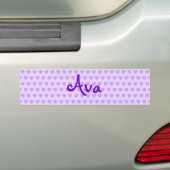 Ava in Lila Autoaufkleber (Auf Auto)