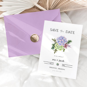 AVA Kaktus Blumen Sukkulente Wüste Save the Date Einladung