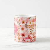 Ava Leigh Pink und Orange Wasserfarben Kaffeetasse (Mittel)