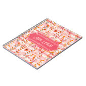 Ava Leigh Pink und Orange Wasserfarben Notizblock (Linke Seite)