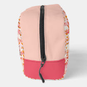 Ava Leigh Pink und Orange Wasserfarben Waschbeutel (Rechts)