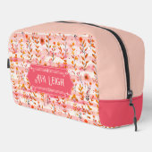 Ava Leigh Pink und Orange Wasserfarben Waschbeutel (Rechte Ecke)