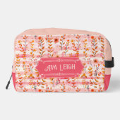 Ava Leigh Pink und Orange Wasserfarben Waschbeutel (Rückseite)