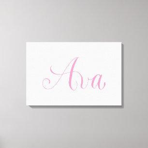 Ava - Moderne Kalligrafie Name Design Leinwanddruck