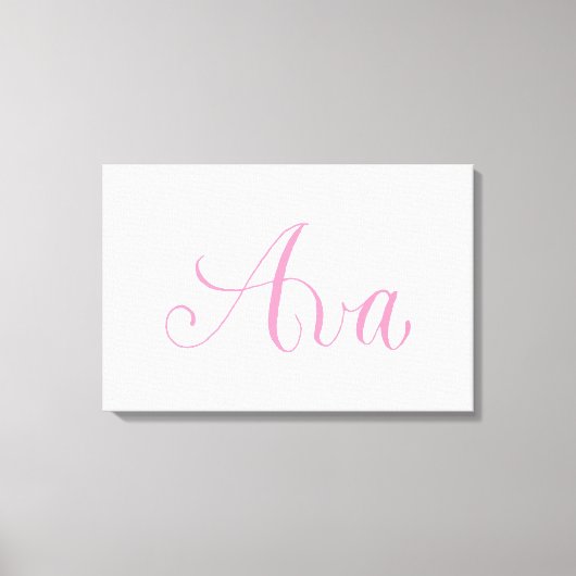 Ava - Moderne Kalligrafie Name Design Leinwanddruck (Vorderseite)
