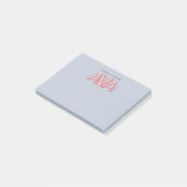 Ava Name in leuchtenden Neonleuchten Post-it Klebezettel (angewinkelt)