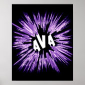 Ava Name Star Poster (Vorne)