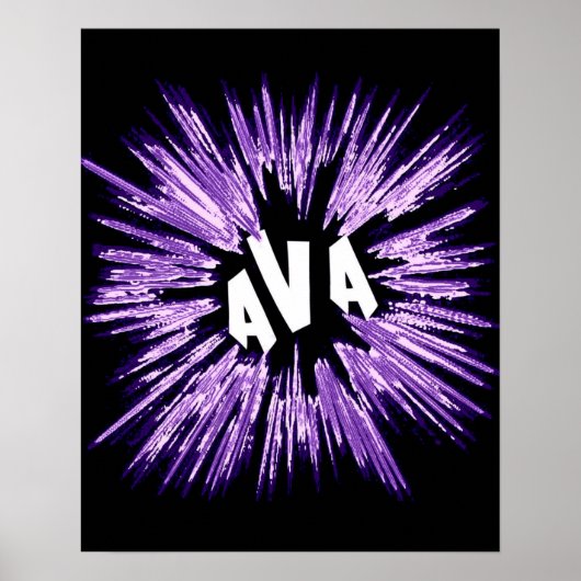 Ava Name Star Poster (Vorne)