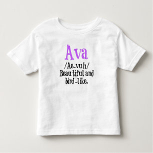 Ava Namensbeschreibungs-Shirt Kleinkind T-shirt