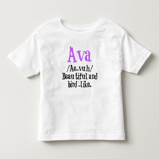 Ava Namensbeschreibungs-Shirt Kleinkind T-shirt (Vorderseite)