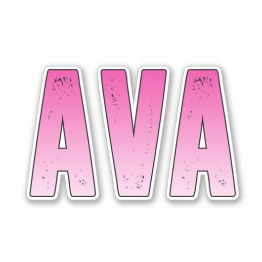 Ava rosa Name Aufkleber (Vorderseite)