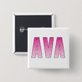 Ava rosa Name Button (Vorne & Hinten)