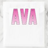 Ava rosa Name Rechteckiger Aufkleber (Tasche)