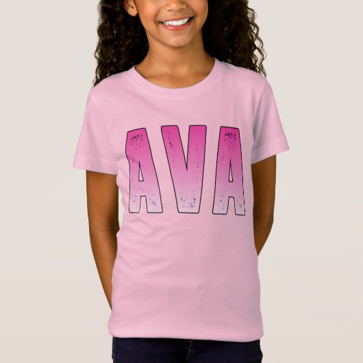Ava rosa Name T-Shirt (Vorderseite)