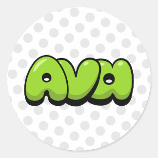 Ava Runder Aufkleber
