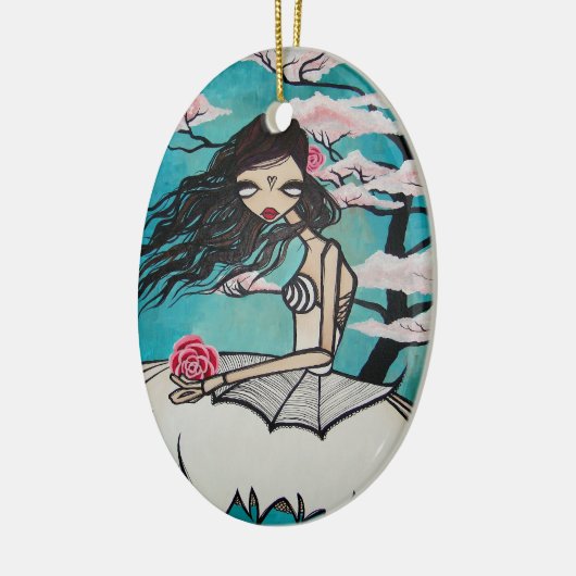 "Ava" Verzierung Keramikornament (Links)