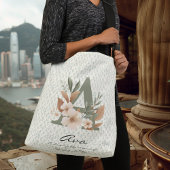 Ava Vitality Bloom - Boho Floral Monogram Tragetaschen Mit Langen Trägern