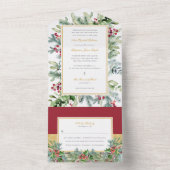 Ava Winter Christliche Hochzeitseinladung mit UAWG All In One Einladung (Innen Boden)