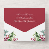 Ava Winter Christliche Hochzeitseinladung mit UAWG All In One Einladung (Rückseite)