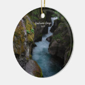 Avalanche Gorge Glacier National Park Foto Keramik Ornament (Links)