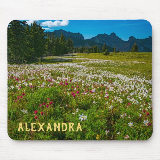Avalanche Lily Superbloom Individuelle Name Mousepad (Vorne)