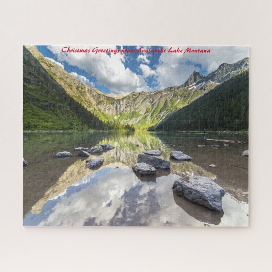 Avalanche Montana-See - Weihnachtsgrüße Puzzle (Horizontal)