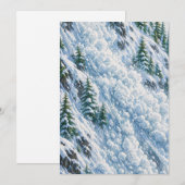 Avalanche Mountain Snow Scene Einladung (Vorne/Hinten)