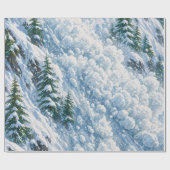 Avalanche Mountain Snow Scene Geschenkpapier (Flach)