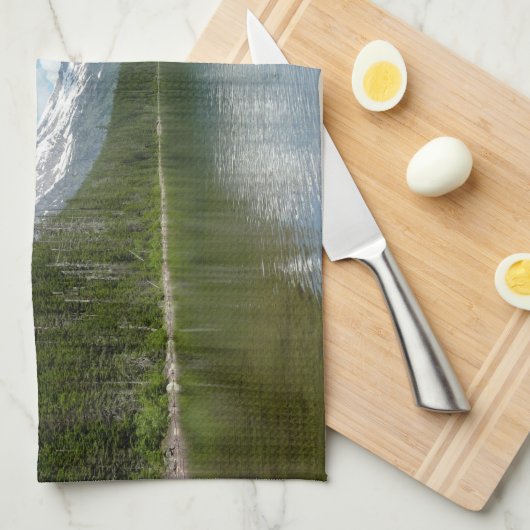 Avalanche See I - Glacier Nationalpark Geschirrtuch (Viertel Falte)