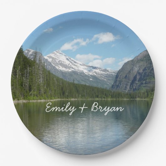 Avalanche See I - Glacier Nationalpark Pappteller (Vorderseite)