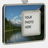 Avalanche See I - Glacier Nationalpark Rahmen-Ornament Silber (Rechts)