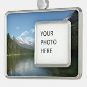 Avalanche See I - Glacier Nationalpark Rahmen-Ornament Silber (Links)