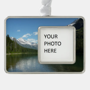Avalanche See I - Glacier Nationalpark Rahmen-Ornament Silber