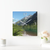 Avalanche See II - Glacier Nationalpark Quadratische Wanduhr (Zuhause)