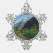 Avalanche See II - Glacier Nationalpark Schneeflocken Zinn-Ornament (Vorderseite)