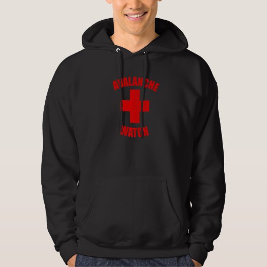 Avalanche Watch Red Font Hoodie (Vorderseite)