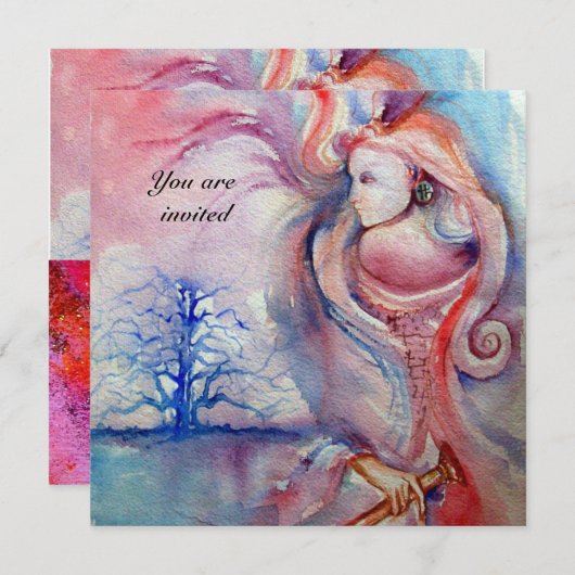 AVALON 1, Edelrot Einladung (Vorne/Hinten)