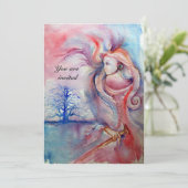 AVALON 1, Perlroter Pergament Einladung (Stehend Vorderseite)