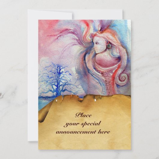 AVALON 1, Perlroter Pergament Einladung (Rückseite)